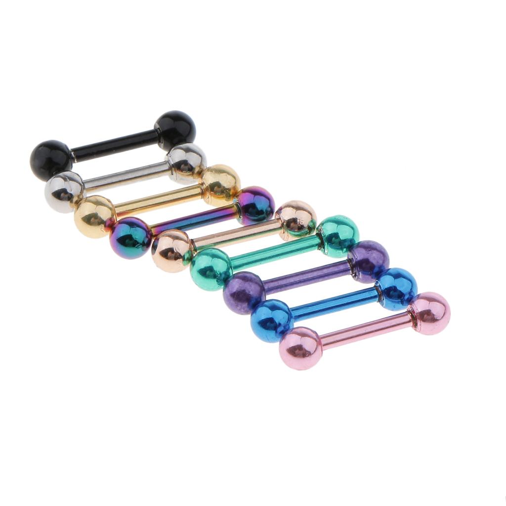 バーベルピアス 16g ステンレス鋼 リップスタッド ストレ - Tongue Barbell Straight のレビューと価格
